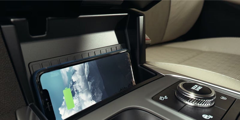Showcasing the front console of the 2024 Ford Explore