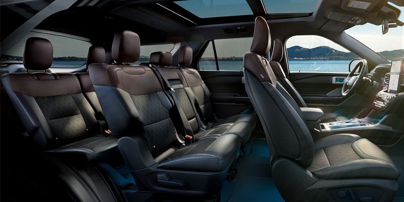 The full interior of a 2024 Ford Explorer