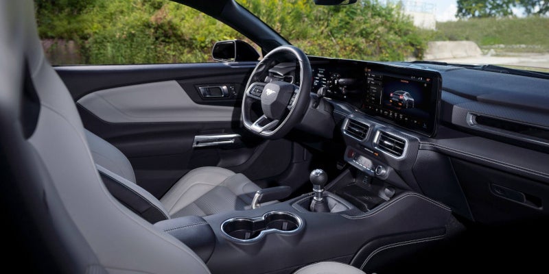 Front interior of a 2024 Ford Mustang